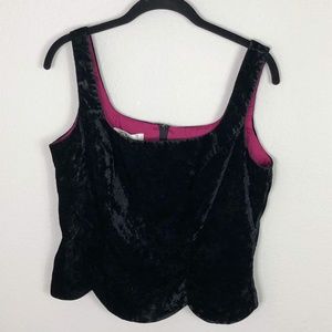 Vintage Patra Black Velvet Tank Top